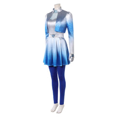 Cosplay Costume Chloe Descendants: Wicked Wonderland(2026) Film Cosplay Tenue Bleue et Blanche Femme