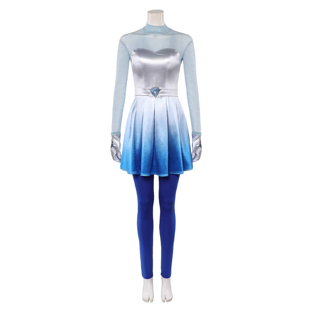 Cosplay Costume Chloe Descendants: Wicked Wonderland(2026) Film Cosplay Tenue Bleue et Blanche Femme