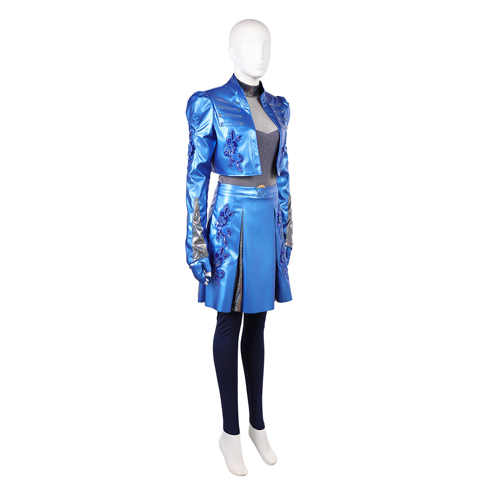 Cosplay Costume Chloe Descendants: Wicked Wonderland(2026) Film Cosplay Tenue Bleue et Noire Femme