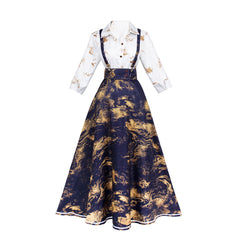 Cosplay Costume Clair Clair Obscur:Expedition 33 Jeu Cosplay Robe Noire et Jaune Femme