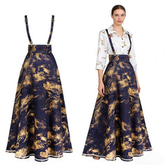 Cosplay Costume Clair Clair Obscur:Expedition 33 Jeu Cosplay Robe Noire et Jaune Femme