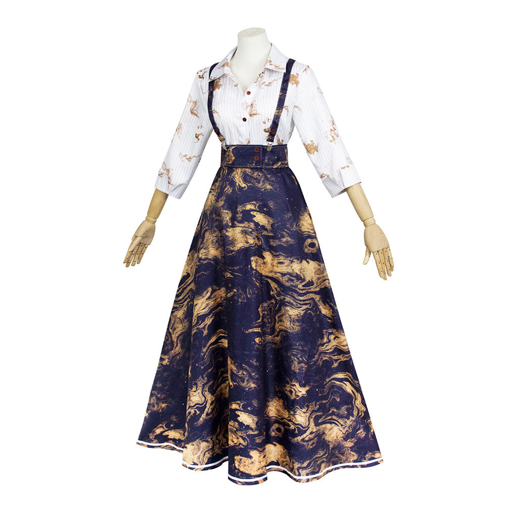 Cosplay Costume Clair Clair Obscur:Expedition 33 Jeu Cosplay Robe Noire et Jaune Femme