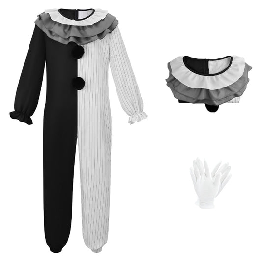 Cosplay Costume Clown Terrifier 4(2026) Film Cosplay Combinaison Noire et Blanche Homme
