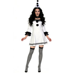 Cosplay Costume Clown Terrifier 4(2026) Film Cosplay Robe Noire et Blanche Femme
