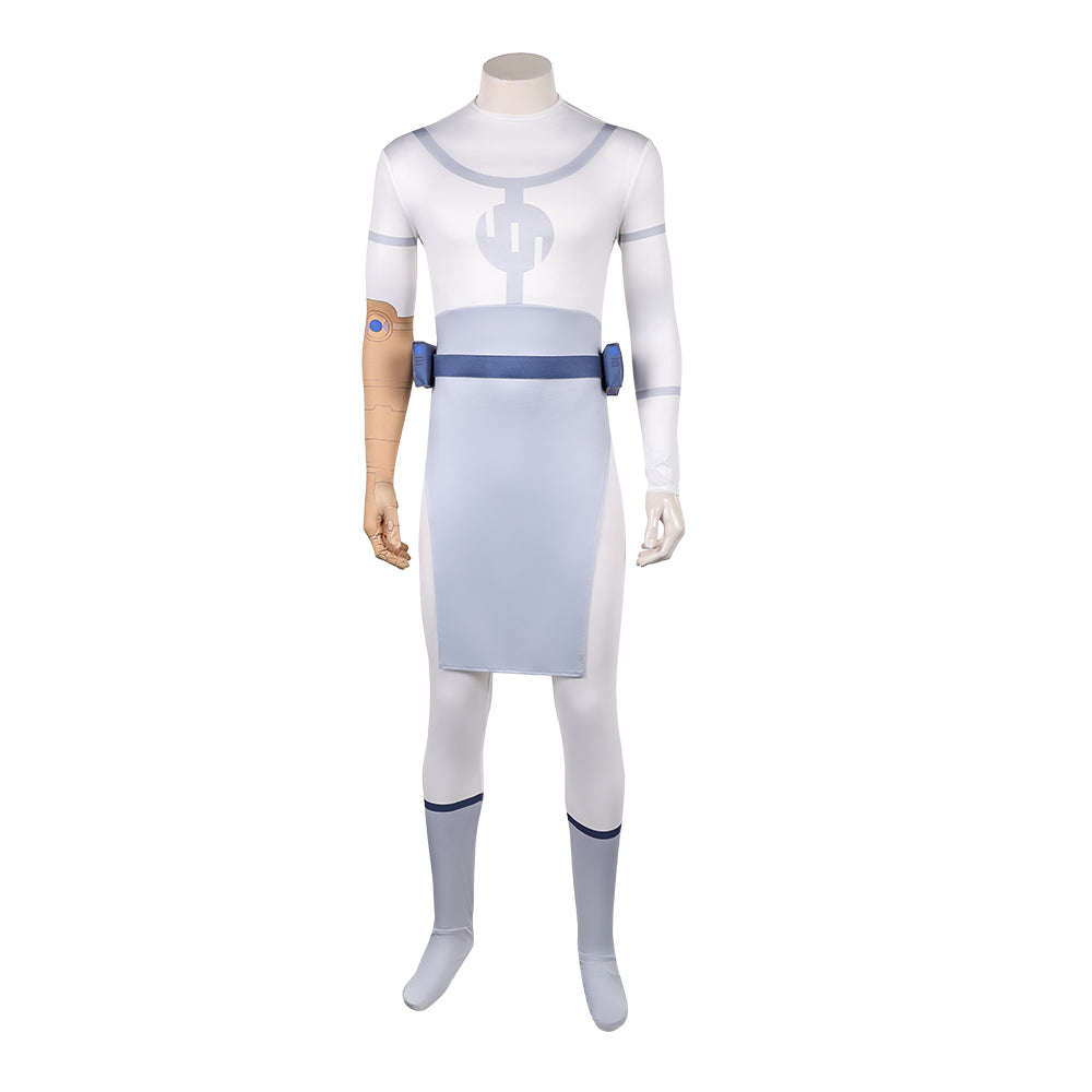 Cosplay Costume Conquest Viltrumite Invincible 4(2026) TV Cosplay Combinaison Grise+Ceinture Bleue Homme
