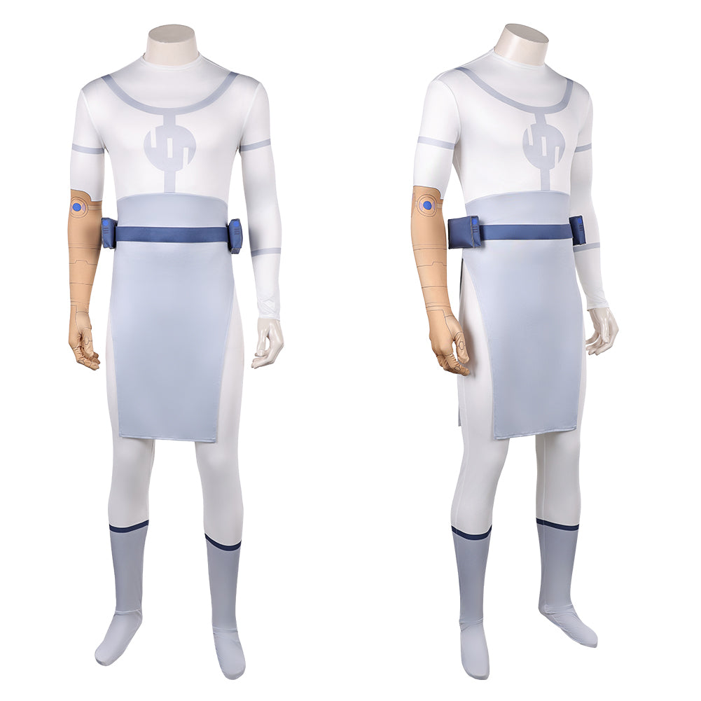 Cosplay Costume Conquest Viltrumite Invincible 4(2026) TV Cosplay Combinaison Grise+Ceinture Bleue Homme