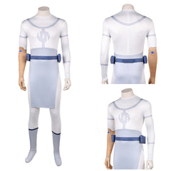 Cosplay Costume Conquest Viltrumite Invincible 4(2026) TV Cosplay Combinaison Grise+Ceinture Bleue Homme