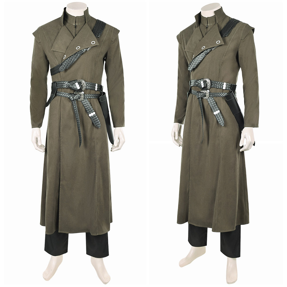 Cosplay Costume Corlys Velaryon The Sea Snake House of the Dragon 3(2026) Tenue Médiévale Verte Homme