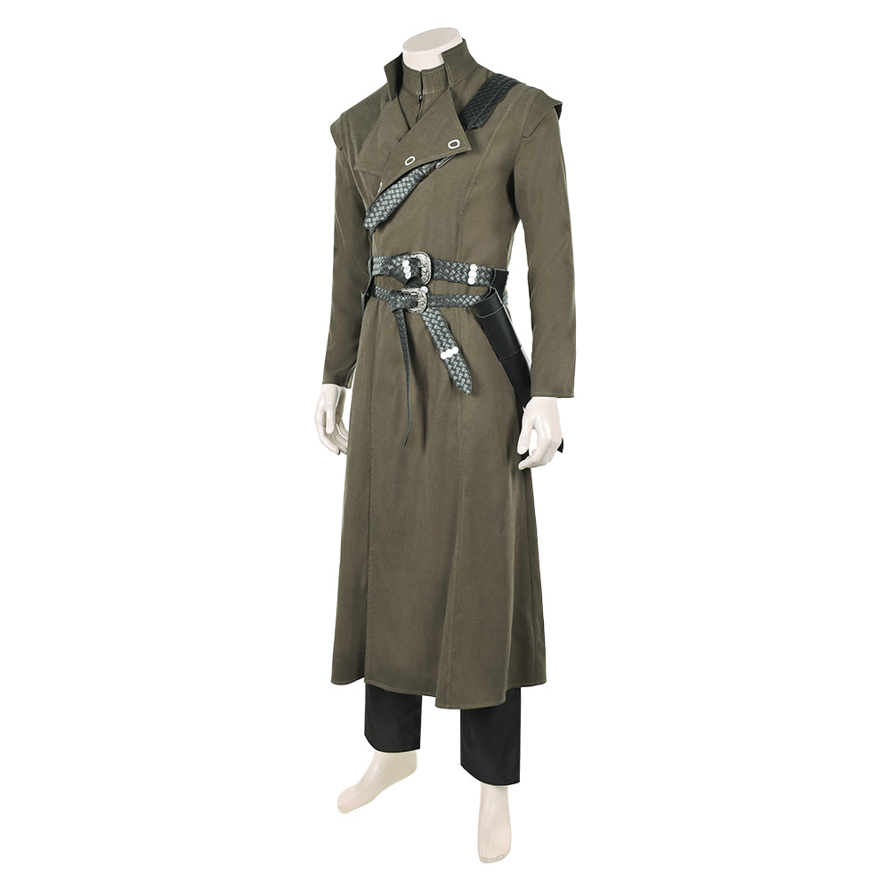 Cosplay Costume Corlys Velaryon The Sea Snake House of the Dragon 3(2026) Tenue Médiévale Verte Homme