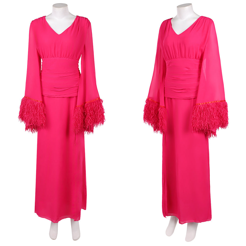 Cosplay Costume Deborah Vance Hacks 5(2026) TV Cosplay Robe Rose Femme