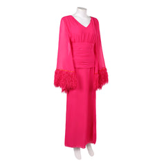 Cosplay Costume Deborah Vance Hacks 5(2026) TV Cosplay Robe Rose Femme