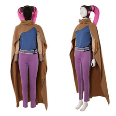 Cosplay Costume Devon Izara Maul: Seigneur de l'Ombre(2026) TV Cosplay Tenue Bleue et Violette avec Cape Femme