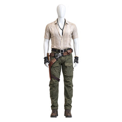 Cosplay Costume Dr. Smolder Bravestone Jumanji: Open World(2026) Film Cosplay Tenue Beige et Verte Homme