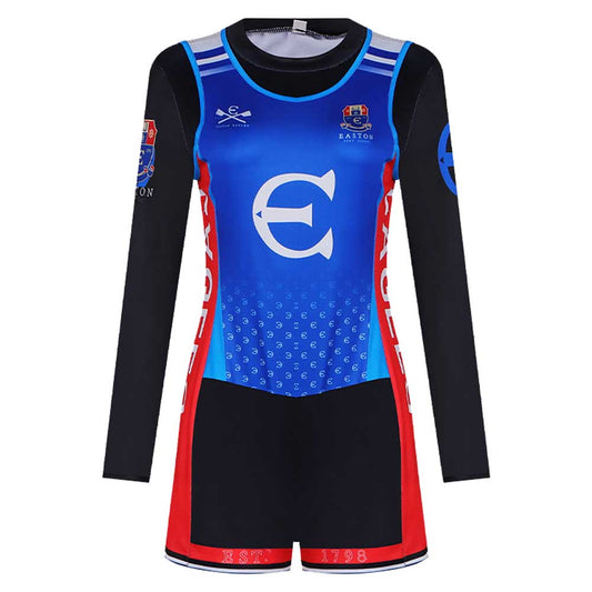 Cosplay Costume Easton Prep Crew Girl(2026) TV Cosplay Tenue d'Équipe Bleue Femme