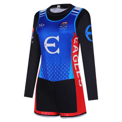 Cosplay Costume Easton Prep Crew Girl(2026) TV Cosplay Tenue d'Équipe Bleue Femme