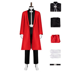 Cosplay Costume Edward Elric Fullmetal Alchemist Anime Cosplay Tenue Rouge Homme