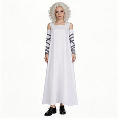 Cosplay Costume Elizabeth Frankenstein Fillm Cosplay Robe Blanche Femme