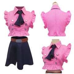 Cosplay Costume Elizabeth Liones The Seven Deadly Sins: Origin(2026) Jeu Cosplay Tenue Rose et Bleue Femme