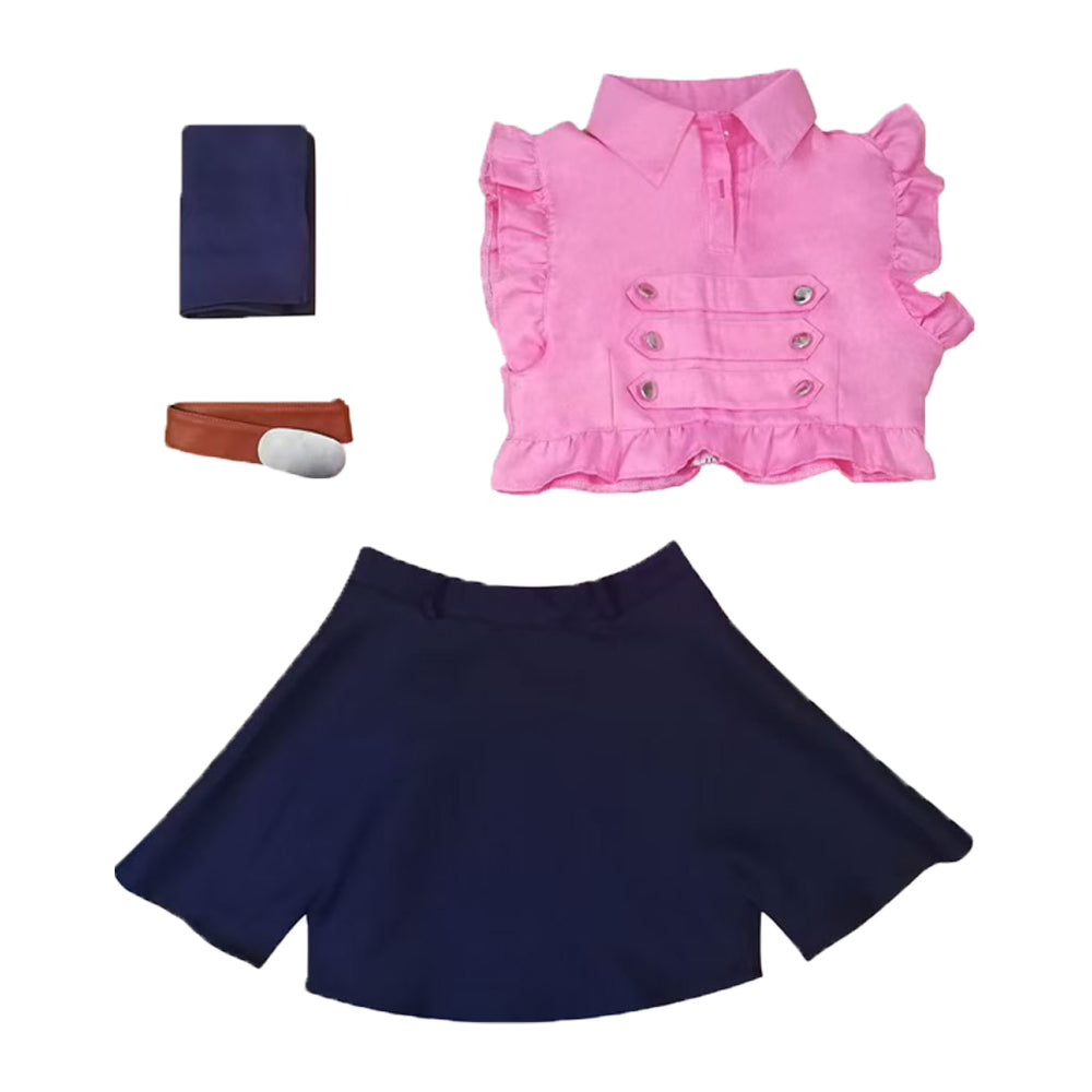 Cosplay Costume Elizabeth Liones The Seven Deadly Sins: Origin(2026) Jeu Cosplay Tenue Rose et Bleue Femme