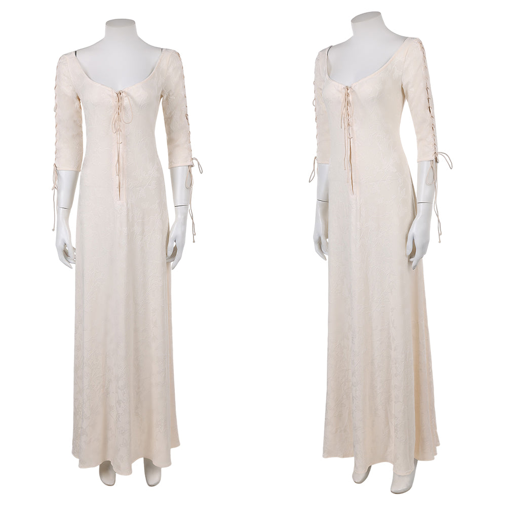 Cosplay Costume Elizabeth Swann Pirates of The Caribbean Film Robe Blanche Femme