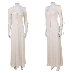 Cosplay Costume Elizabeth Swann Pirates of The Caribbean Film Robe Blanche Femme
