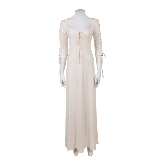 Cosplay Costume Elizabeth Swann Pirates of The Caribbean Film Robe Blanche Femme