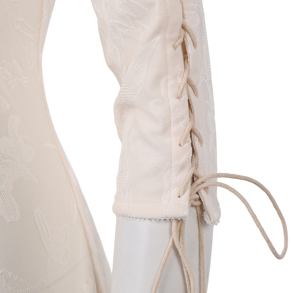 Cosplay Costume Elizabeth Swann Pirates of The Caribbean Film Robe Blanche Femme