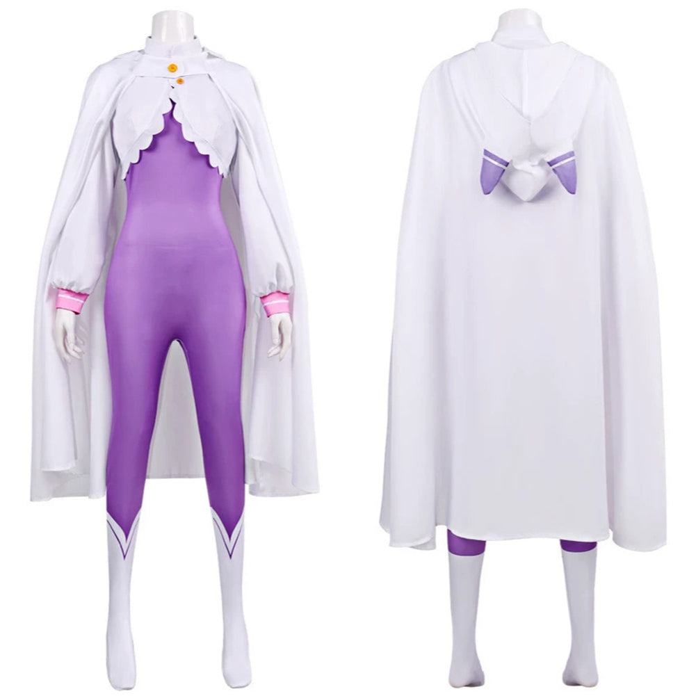 Cosplay Costume Emilia Re Zero Saison 4 The Stars that Inscry the Present(2026) Anime Cosplay Combinaison Violette Femme