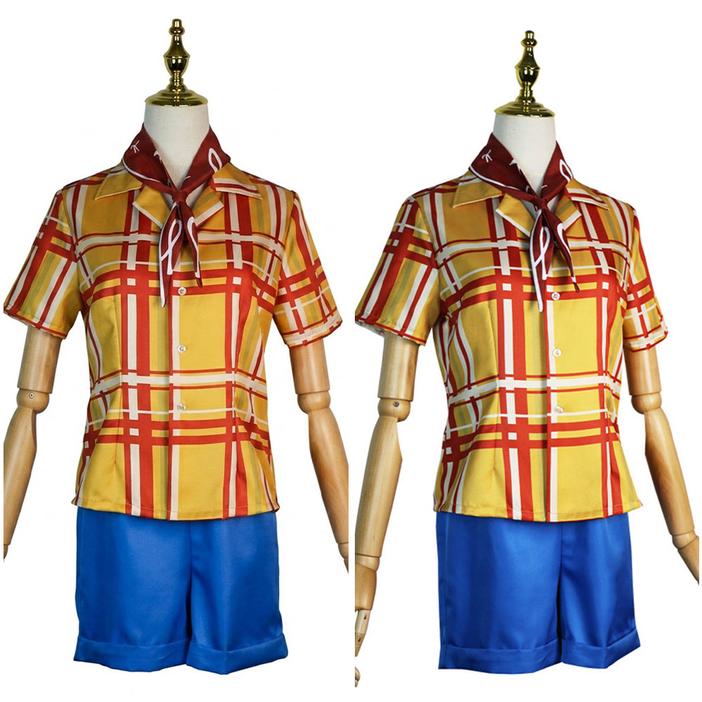 Cosplay Costume Emily Film Cosplay Tenue Jaune et Bleue Femme