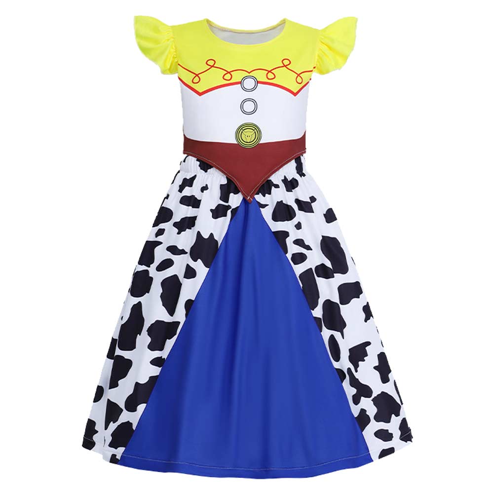 Cosplay Costume Enfant Jessie Film Cosplay Tenue Jaune et Bleue