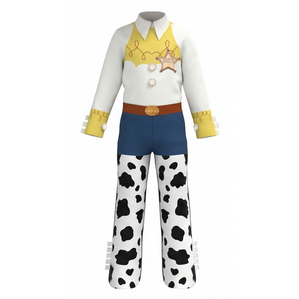 Cosplay Costume Enfant Jessie Film Cosplay Tenue Jaune et Bleue