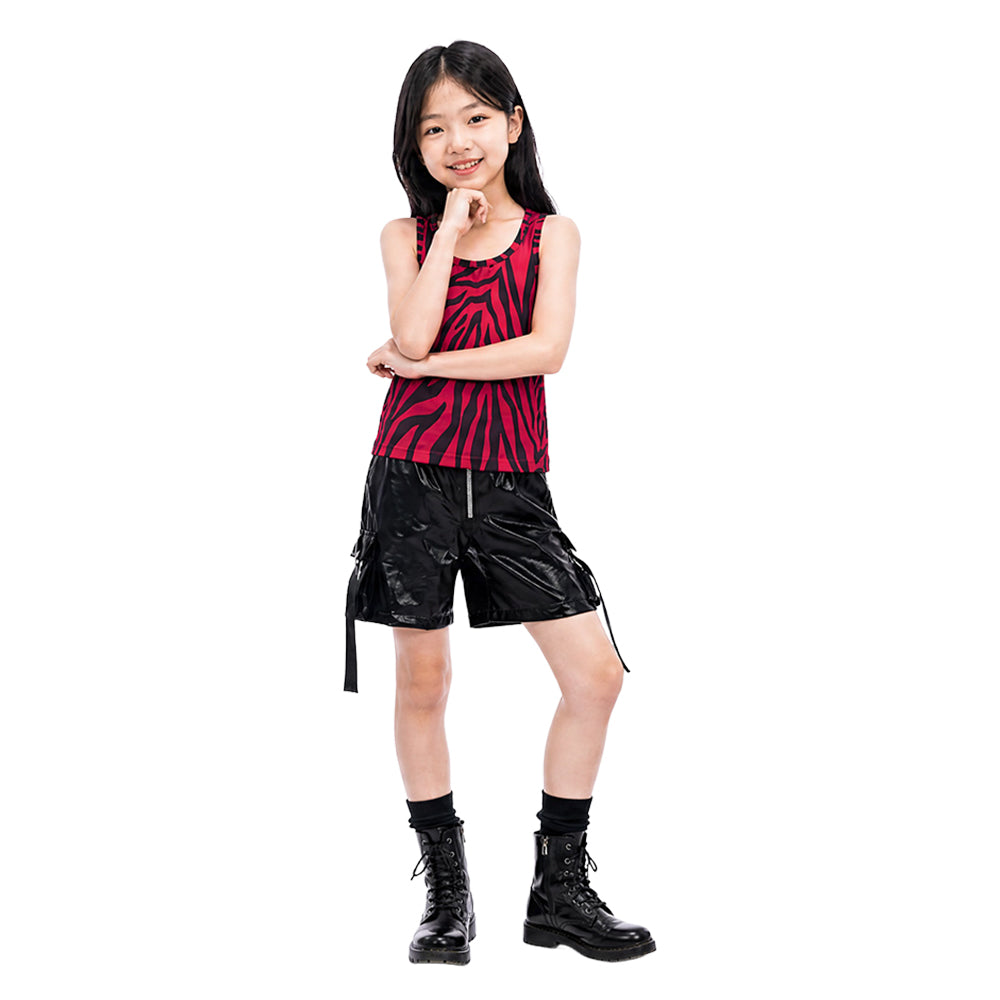 Cosplay Costume Enfant Nikki Obsession(2026) Film Cosplay Tenue Noire et Rouge