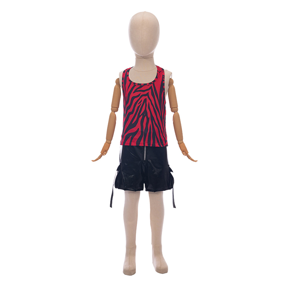 Cosplay Costume Enfant Nikki Obsession(2026) Film Cosplay Tenue Noire et Rouge