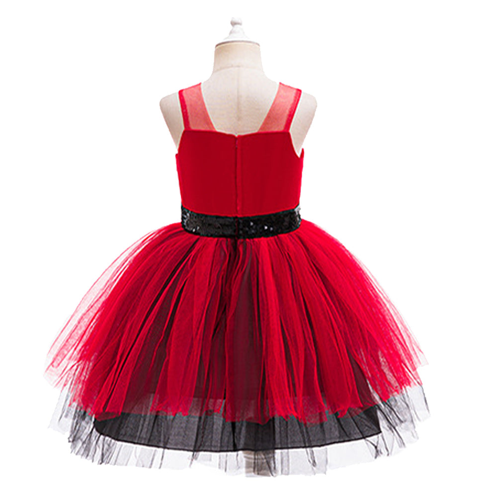 Cosplay Costume Enfant Red Descendants: Wicked Wonderland(2026) Film Cosplay Robe en Tulle Rouge