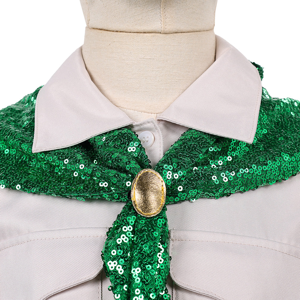 Cosplay Costume Enfant Scout Troop Beverly Hills(1989) Film Cosplay Uniforme Beige et Vert