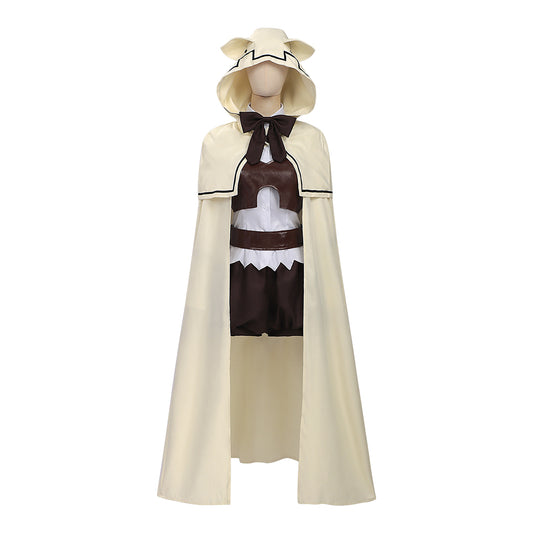 Cosplay Costume Eris Greyrat Mushoku Tensei: Jobless Reincarnation Saison 3(2026) Anime Cosplay Tenue Beige et Brune Femme