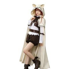 Cosplay Costume Eris Greyrat Mushoku Tensei: Jobless Reincarnation Saison 3(2026) Anime Cosplay Tenue Beige et Brune Femme