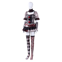 Cosplay Costume Femme Art The Clown Terrifier 4(2026) Film Cosplay Tenue Noire Taché de Sang