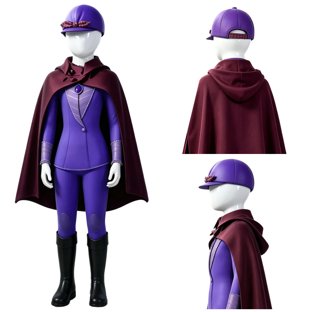 Cosplay Costume Fille Princesse Sofia TV Cosplay Tenue d'Équitation Violette Enfant