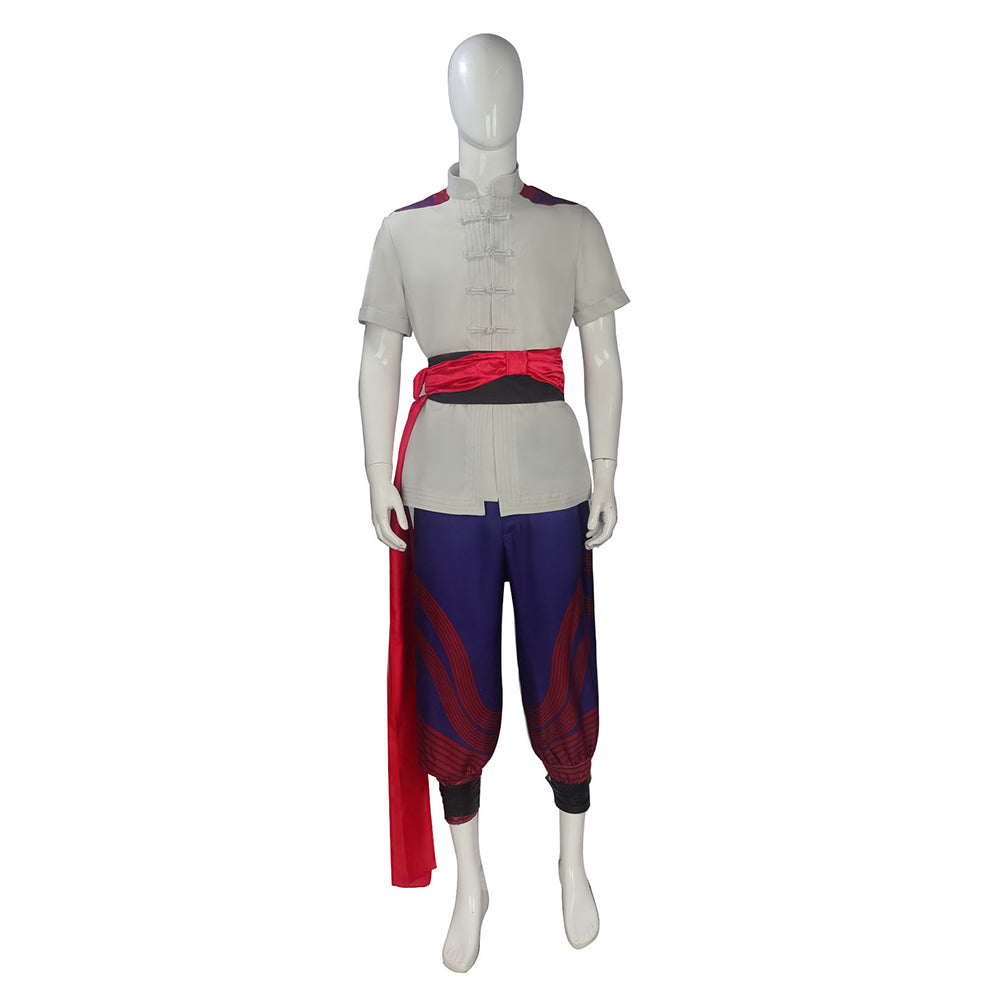 Cosplay Costume Fire God Liu Kang Mortal Kombat 2(2026) Film Cosplay Tenue Grise Homme