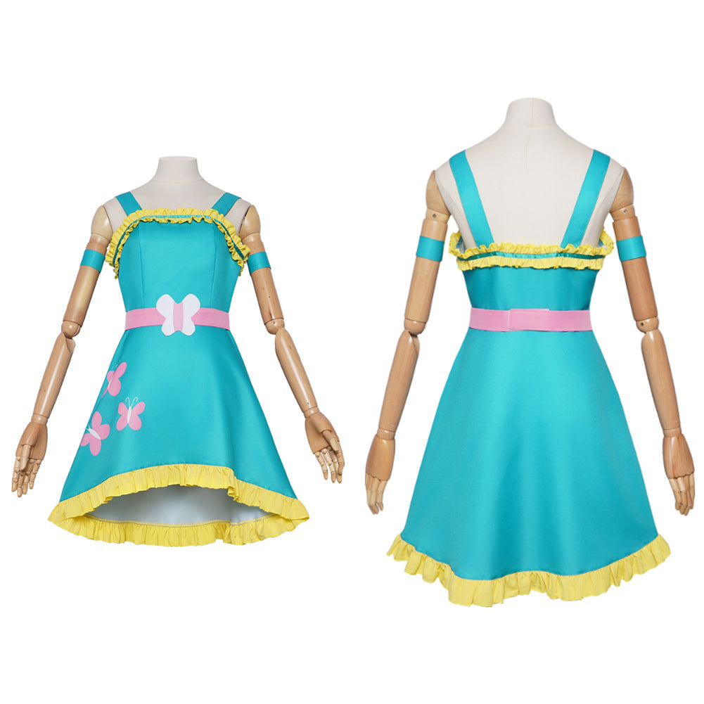 Cosplay Costume Fluttershy My Little Pony: A New Generation Film Cosplay Robe Bleue Femme