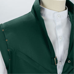 Cosplay Costume Flynn Rider Raiponce Film Cosplay Gilet Vert Homme