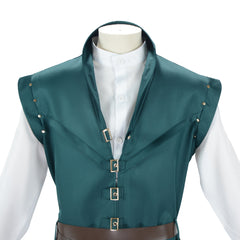 Cosplay Costume Flynn Rider Raiponce Film Cosplay Tenue Verte et Marron Homme