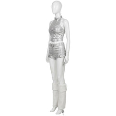 Cosplay Costume Groupe de Filles Tenue de Scène Argentée Femme