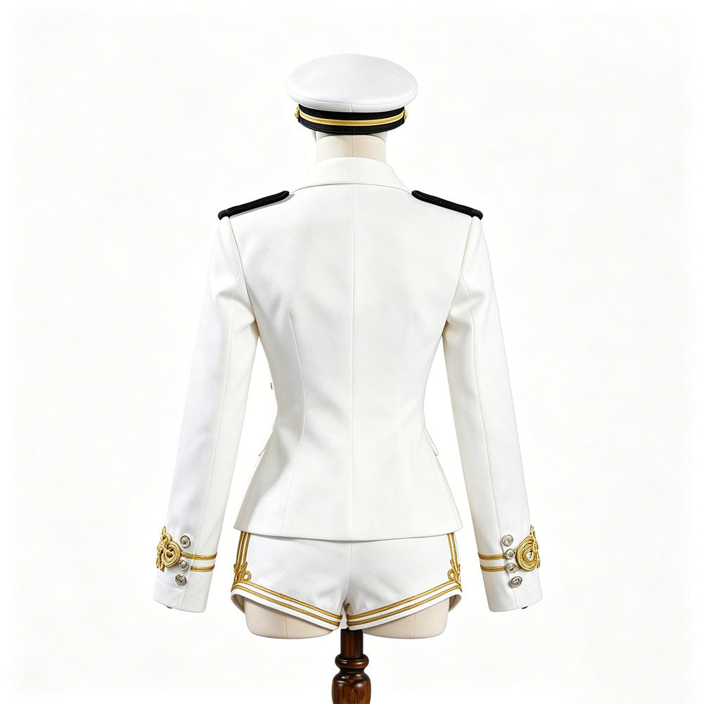 Cosplay Costume Groupe de Filles Uniforme de Scène Blanche Femme