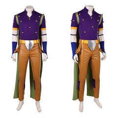 Cosplay Costume Gyro Zeppeli JJBA 7(2026) Anime Cosplay Tenue Violette et Brune Homme