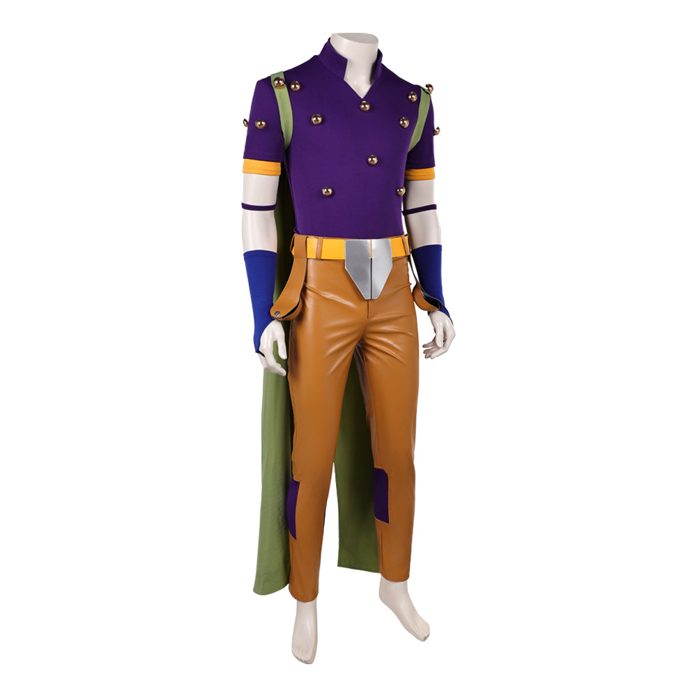Cosplay Costume Gyro Zeppeli JJBA 7(2026) Anime Cosplay Tenue Violette et Brune Homme