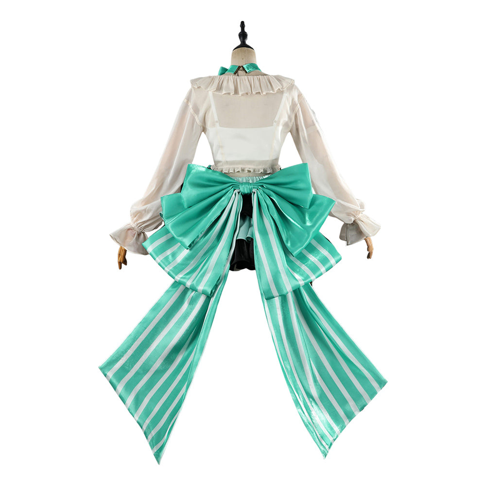 Cosplay Costume Haruka Arknights Jeu Cosplay Tenue Blanche et Verte Femme