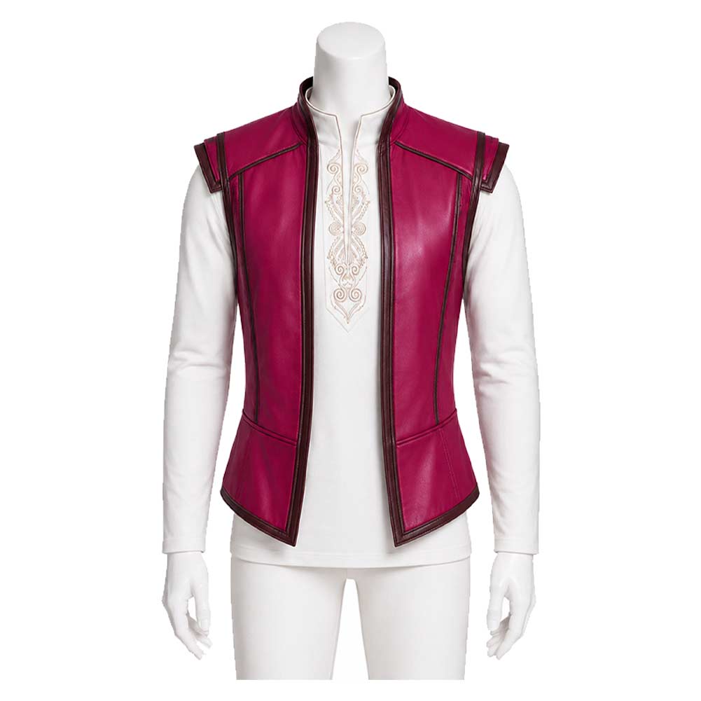Cosplay Costume He-Man Les Maîtres de l'Univers(2026) Film Cosplay Haut Blanc et Manteau Rouge Homme