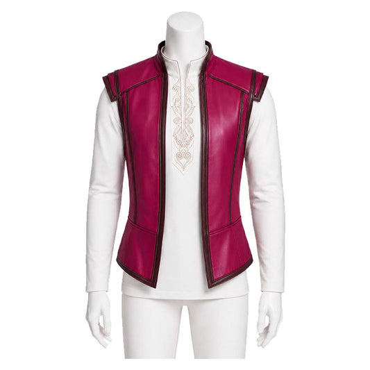 Cosplay Costume He-Man Les Maîtres de l'Univers(2026) Film Cosplay Haut Blanc et Manteau Rouge Homme